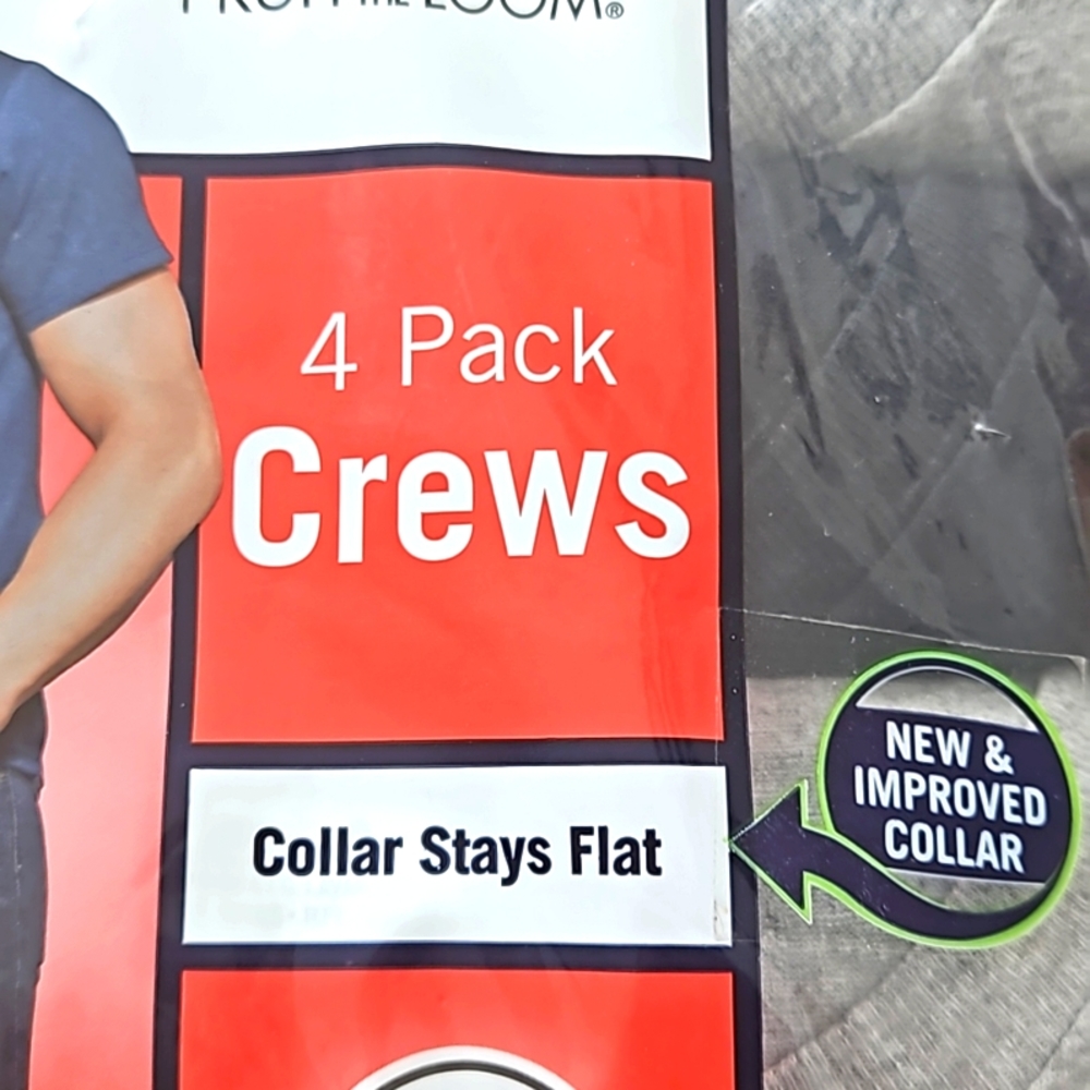 Fruit of the Loom Crew Short Sleeved T-shirts, 4 pack, size L - Picture 2 of 6